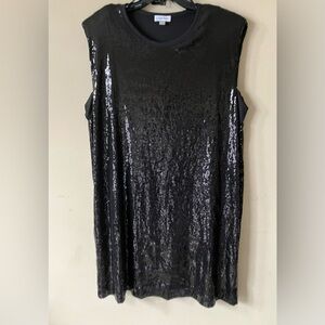 Calvin Klein Black Sequin Midi Dress